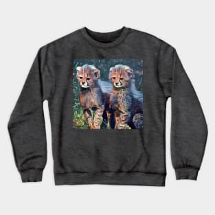 Cute Cheetah Cubs Crewneck Sweatshirt